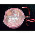 silver paper perfume set case with ribbon